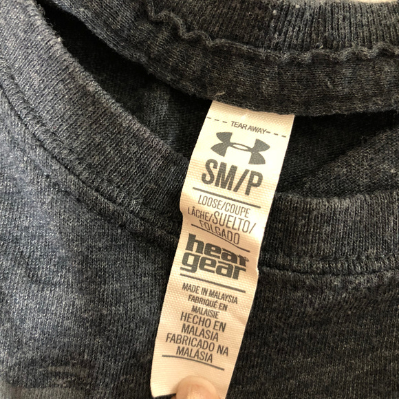 Under Armour Charcoal Grey Logo Tee Shirt - Picture 3 of 6